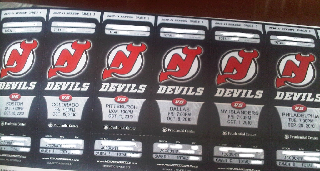 2010-2011 Devils Tickets